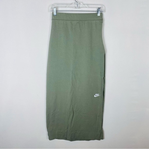 Nike Dresses & Skirts - Nike Jersey Swoosh Logo Maxi Skirt Green Size Small